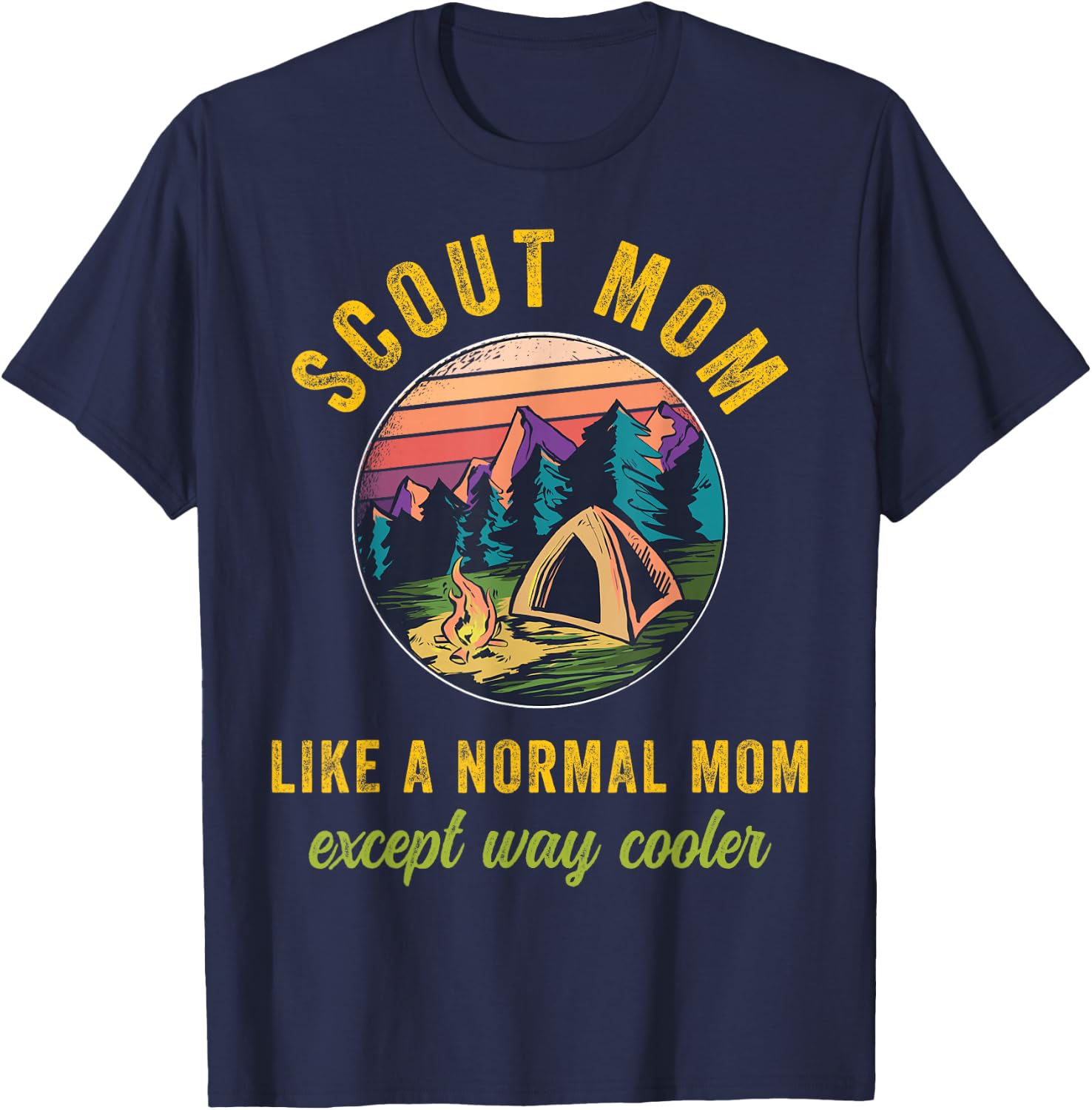 Scout Mom Scouting Troop Leader Boys Girls Camping Lovers T-Shirt - T-Shirt | Navy