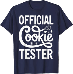 Official Cookie Tester Baking Enthusiasts Funny Holiday T-Shirt - T-Shirt | Navy