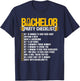 Getting Married Groom Funny Bachelor Party Checklist T-Shirt - T-Shirt | Navy