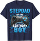 Stepdad of the Birthday Boy Matching Family Video Game Party T-Shirt - T-Shirt | Navy