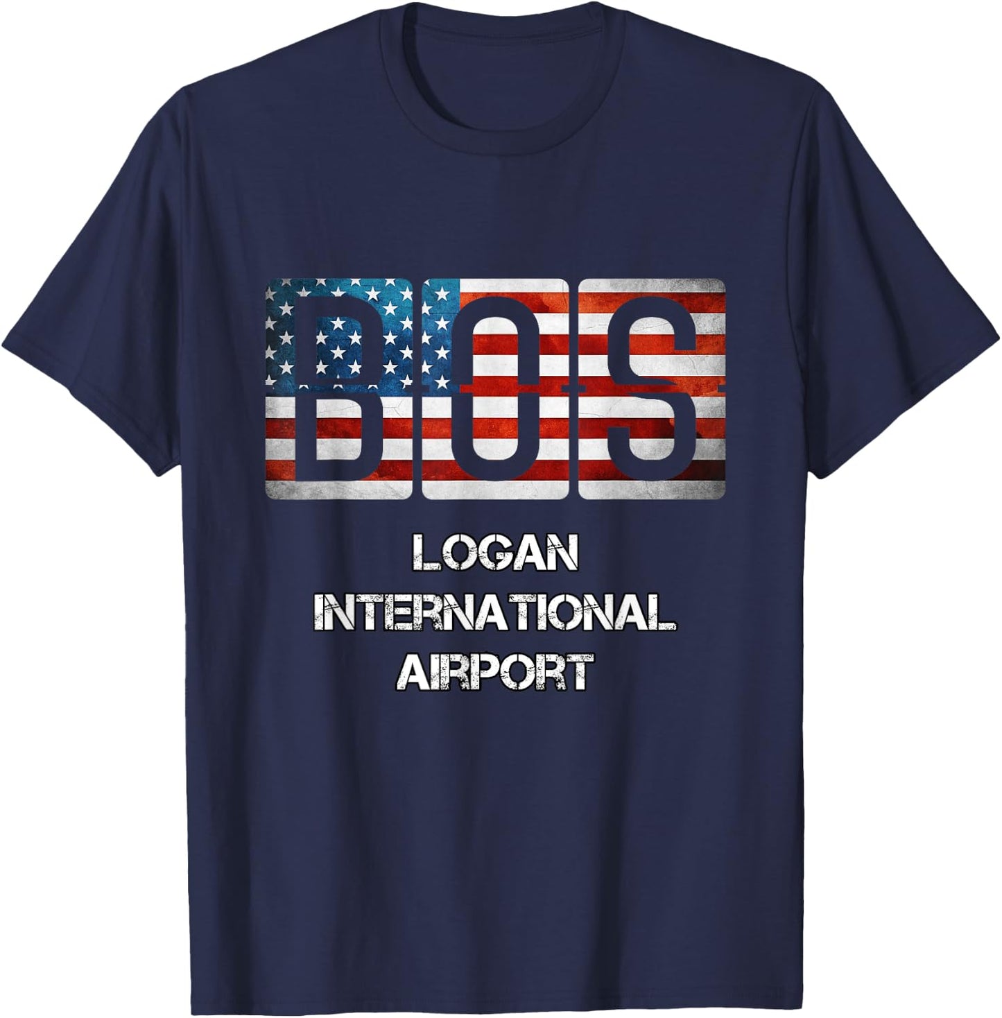 Logan Airport BOS T-Shirt - T-Shirt | Navy
