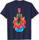 Hawaii Uke Flower Ukulele Guitar T-Shirt - T-Shirt | Navy