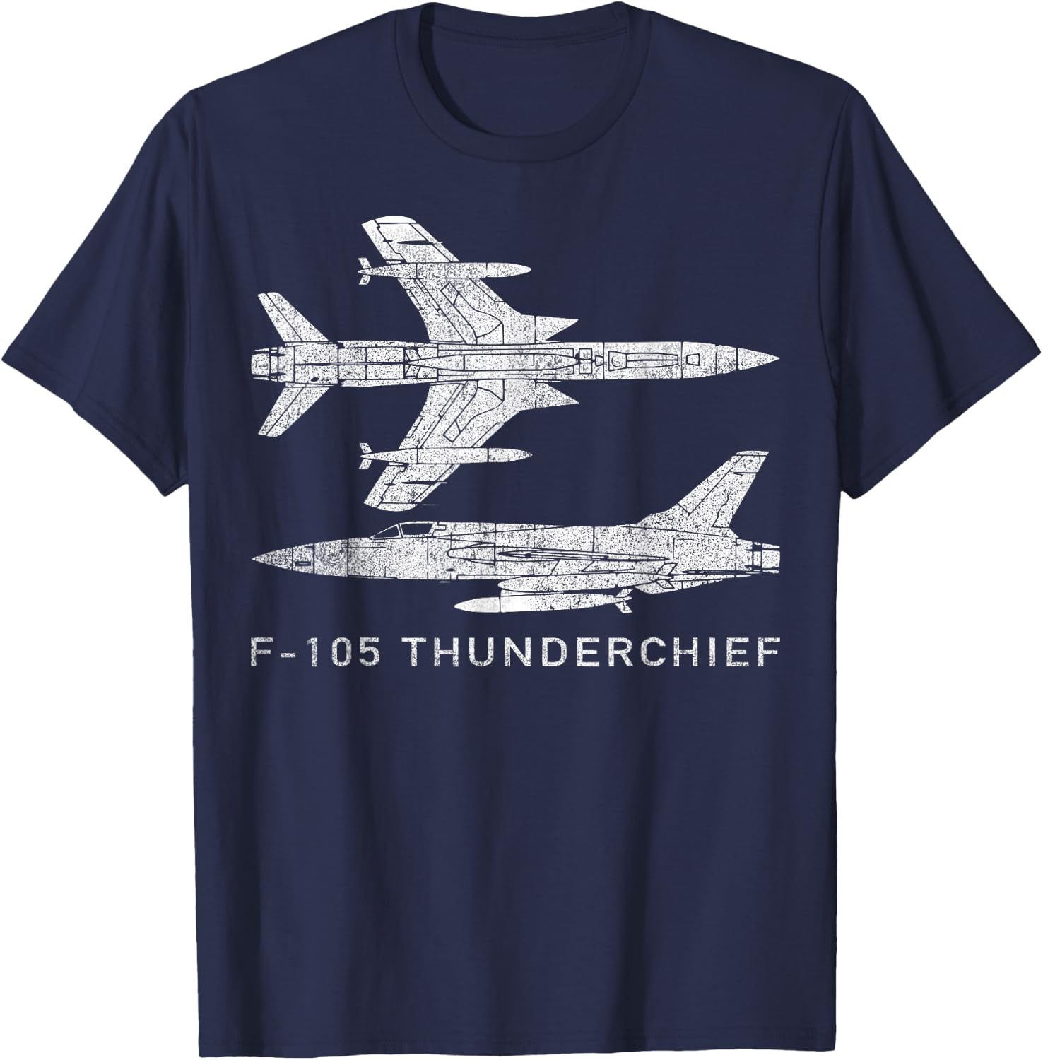 F-105 Thunderchief fighter-bomber aircraft T-Shirt - T-Shirt | Navy