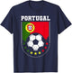 Portugal Flag Soccer Fan T-Shirt - T-Shirt | Navy