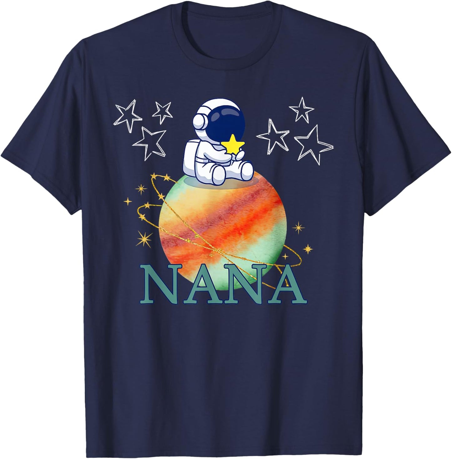Nana Outer Space Astronaut Birthday Family Mathcing T-Shirt - T-Shirt | Navy