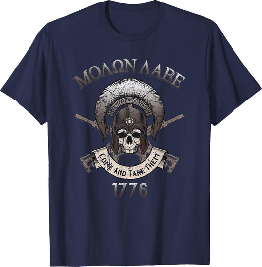 Molon Labe Spartan Patriot T-Shirt - T-Shirt | Navy