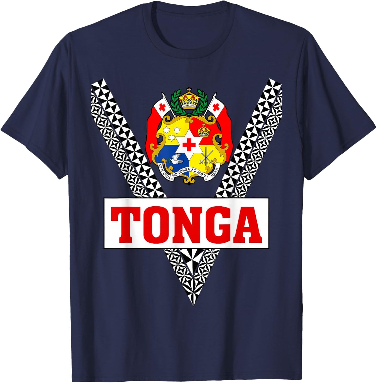 Mate Ma'a Tonga - Sila Tonga - Tongan Design T-Shirt - T-Shirt | Navy