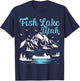 Summer Vacation Mountain Retro Utah Fish Lake Women Kids T-Shirt - T-Shirt | Navy