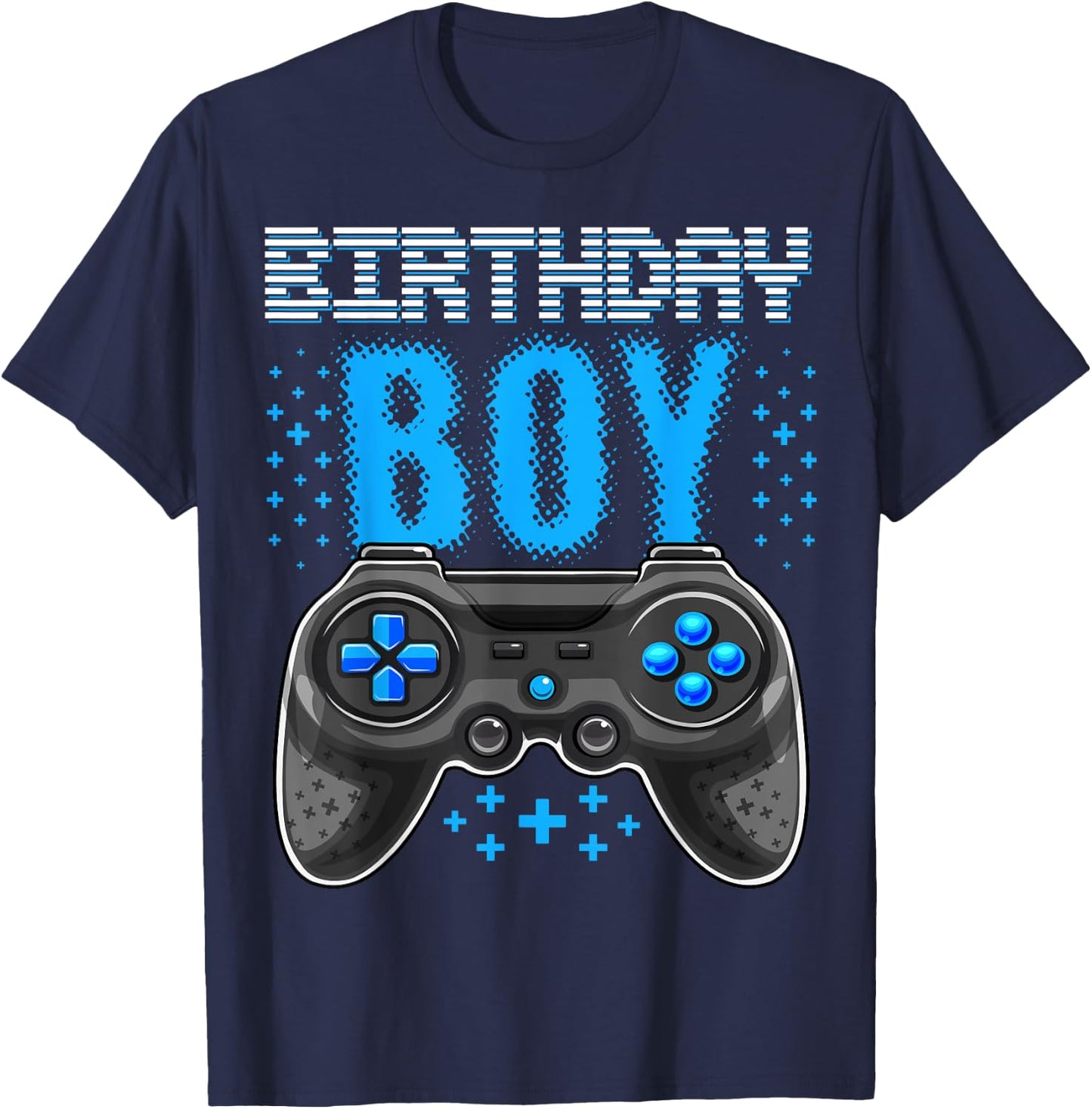 Birthday Boy Video Game Controller Birthday Gamer Gift Boys T-Shirt - T-Shirt | Navy