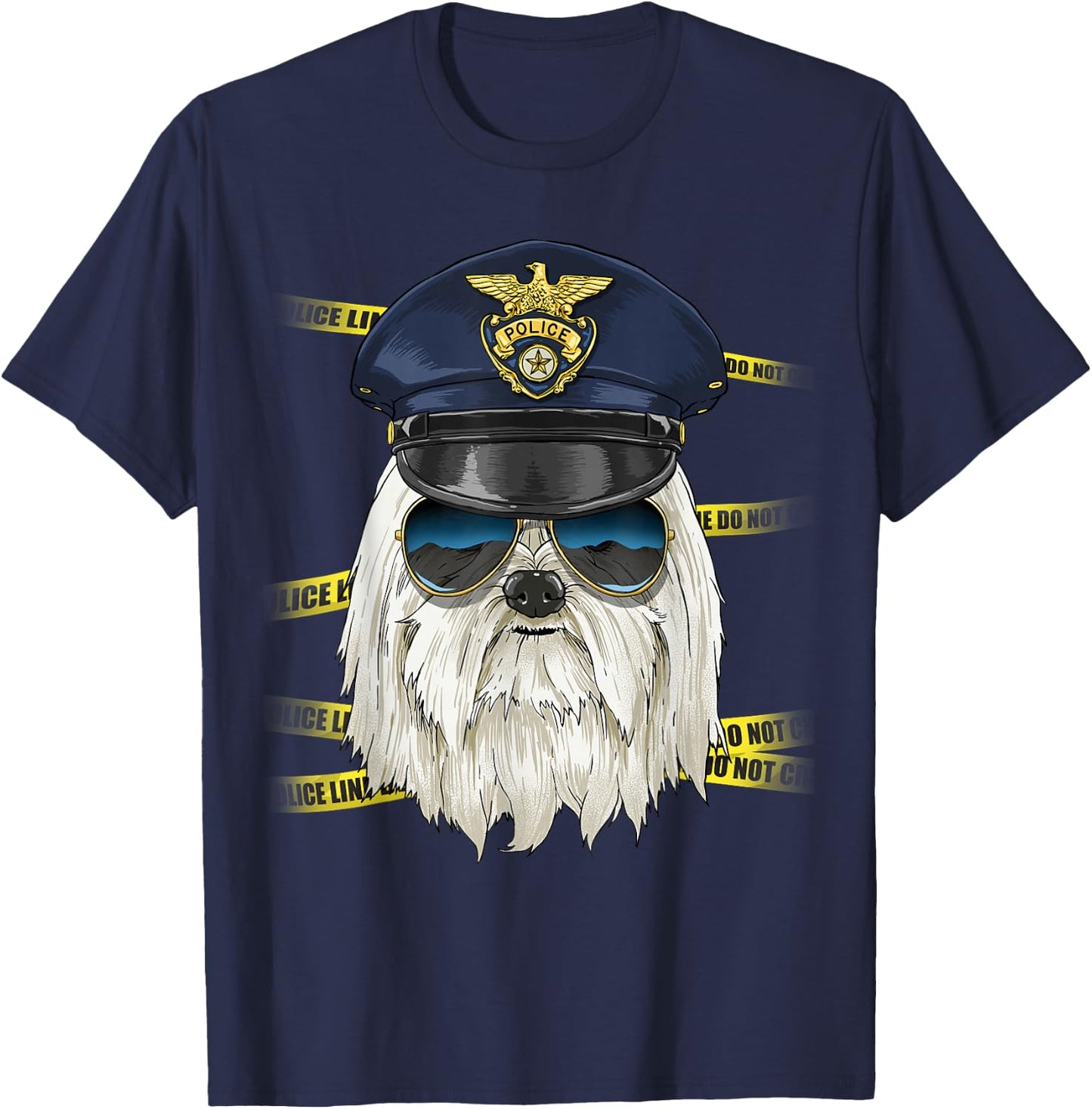Maltese Police Maltese K-9 Dog Lover T-Shirt - T-Shirt | Navy
