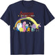 Adventure Time Classic Rainbow Unicorn Group Shot T-Shirt - T-Shirt | Navy