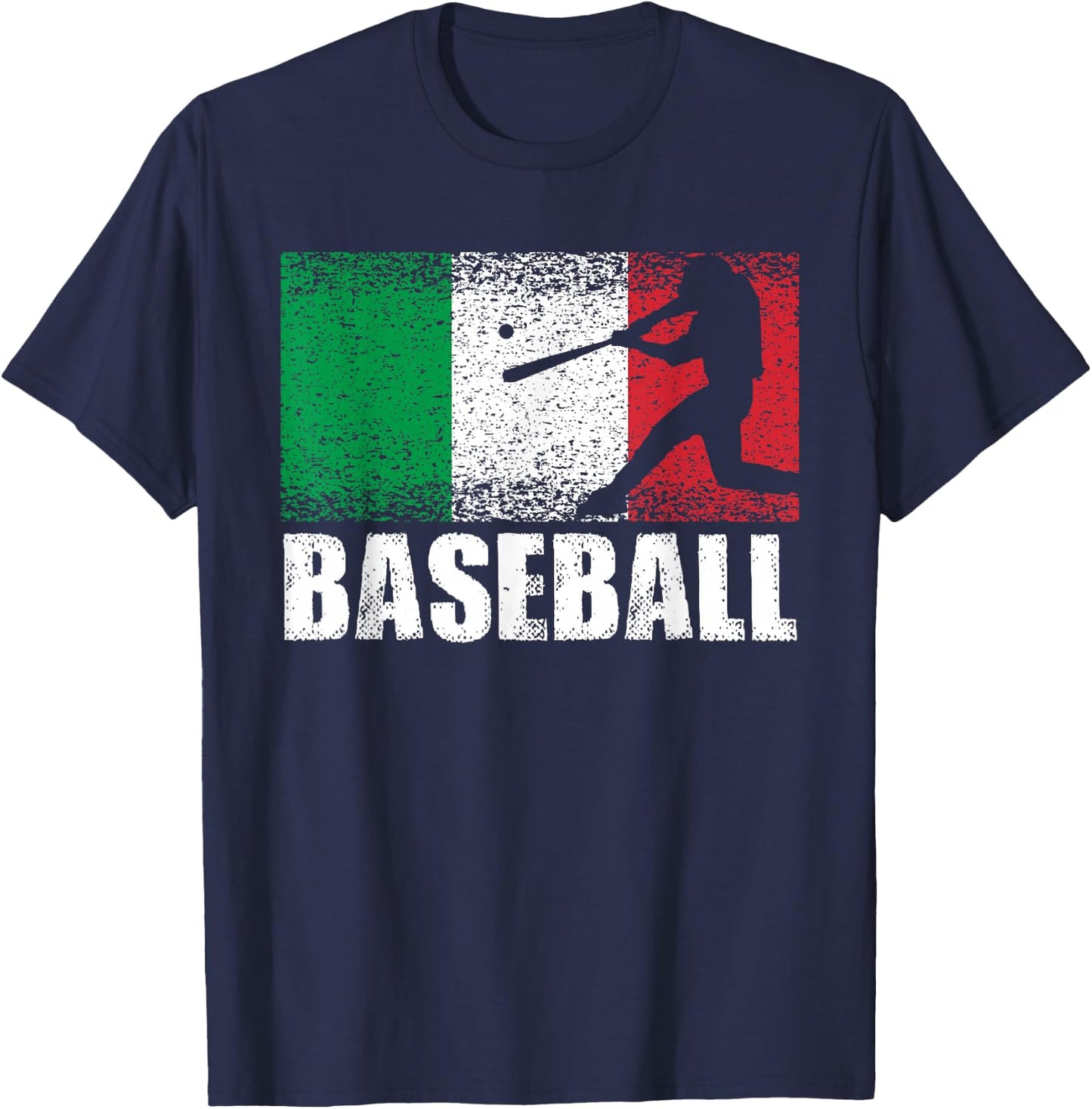 Baseball Sports, Italy Flag, Italian Baseball T-Shirt - T-Shirt | Navy