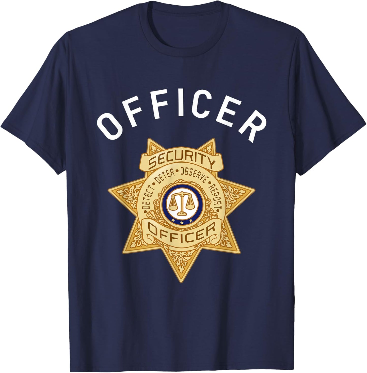 Security Officer Enforcement Badge For Policemen Sheriff T-Shirt - T-Shirt | Navy