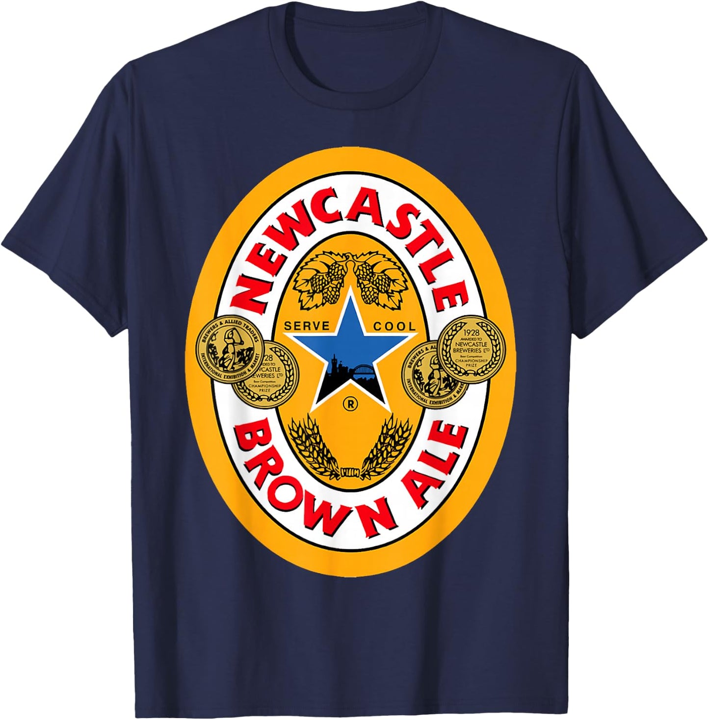 N.ewcastle funny b.rown a.le b.eer T-Shirt - T-Shirt | Navy