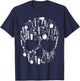 Barber Skull Gift Hairdresser Hair Stylist Hairdresser Salon T-Shirt - T-Shirt | Navy