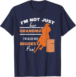 Barrel Racer Fan Grandma Grandmother Horse Barrel Racing T-Shirt - T-Shirt | Navy