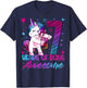 7 Year Old Gifts Unicorn Flossing 7th Birthday Girl Party T-Shirt - T-Shirt | Navy
