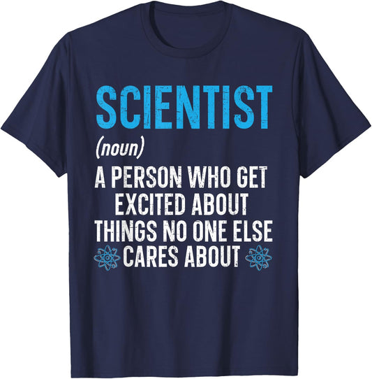 Scientist Definition Biology Teacher Science Chemistry T-Shirt - T-Shirt | Navy