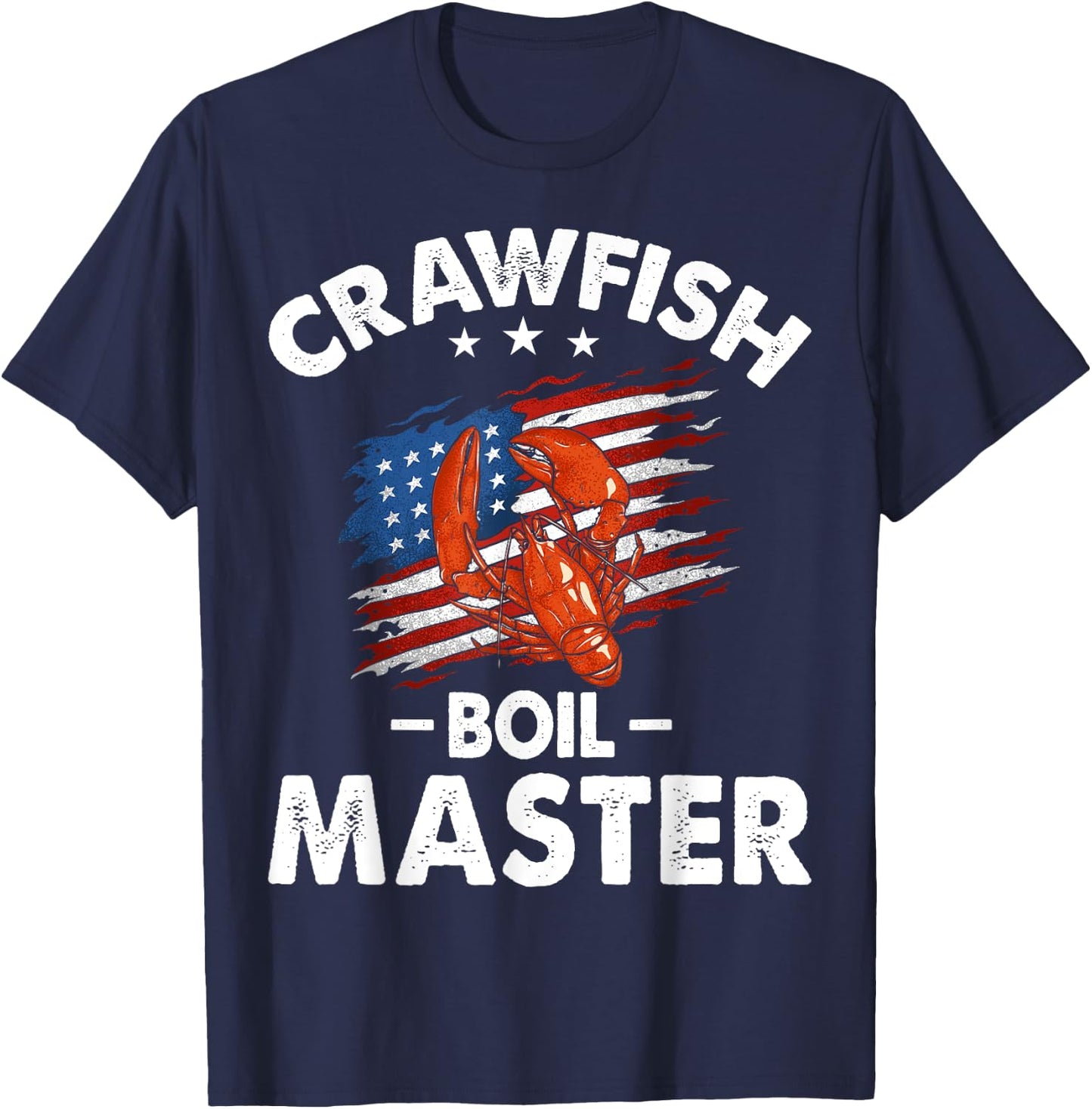 Crawfish Boil Master - Crawfish Boiling Crab Mud Bug T-Shirt - T-Shirt | Navy