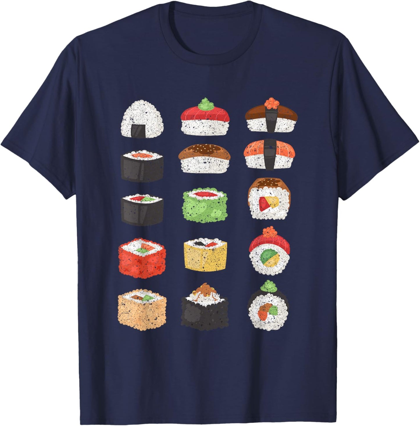 Japanese Sushi Roll Kawaii Gift Sushi T-Shirt - T-Shirt | Navy