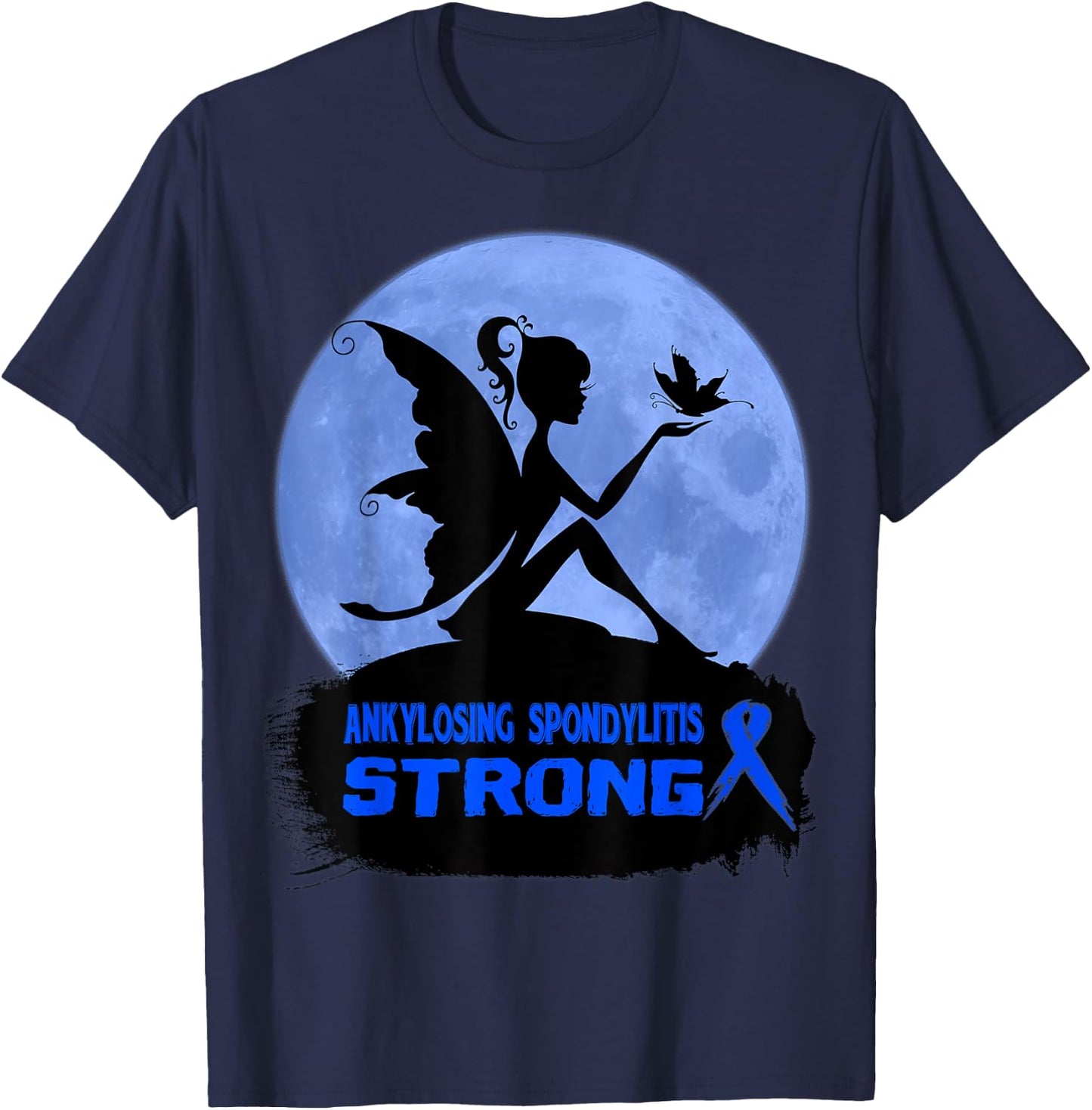 Ankylosing Spondylitis Awareness T-Shirt - T-Shirt | Navy