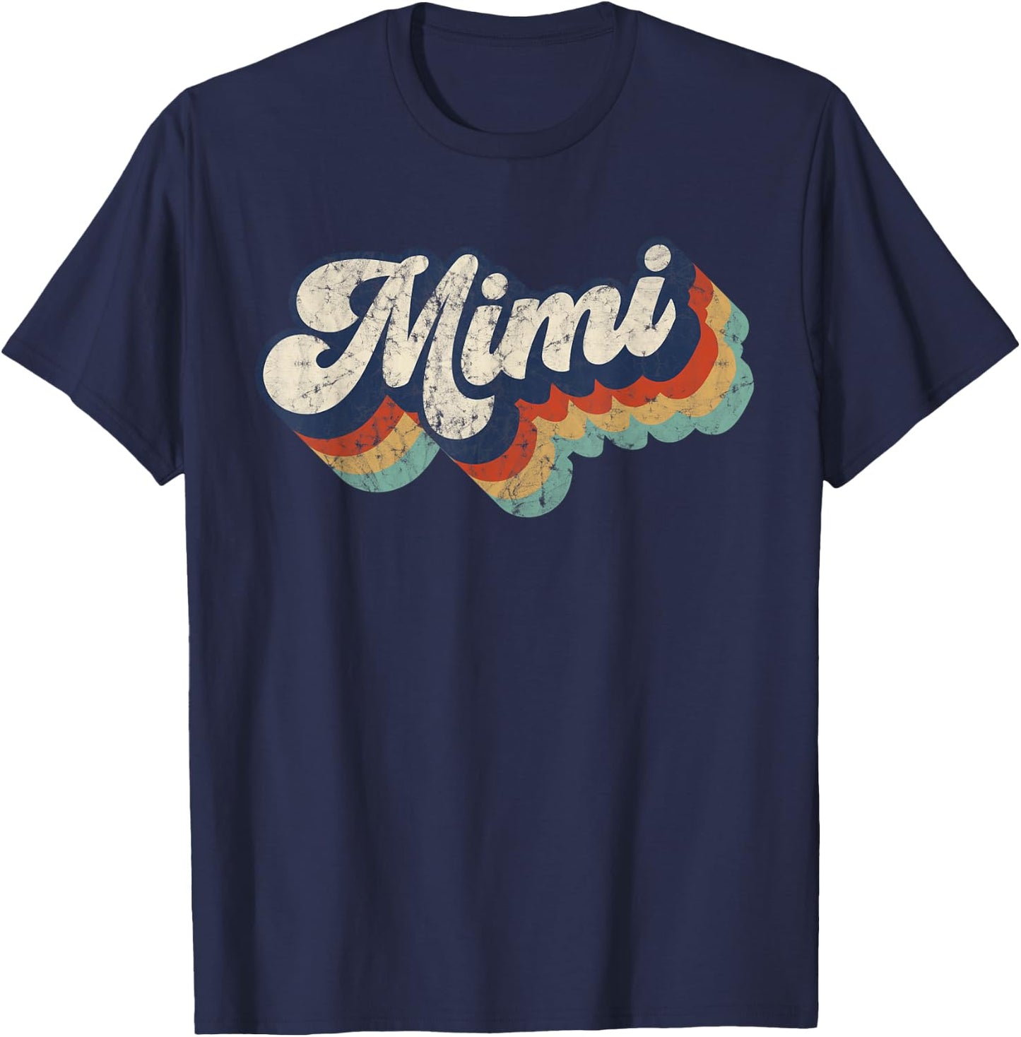 Retro Cute Mimi for Grandma Best Mimi Ever Mother's Day T-Shirt - T-Shirt | Navy