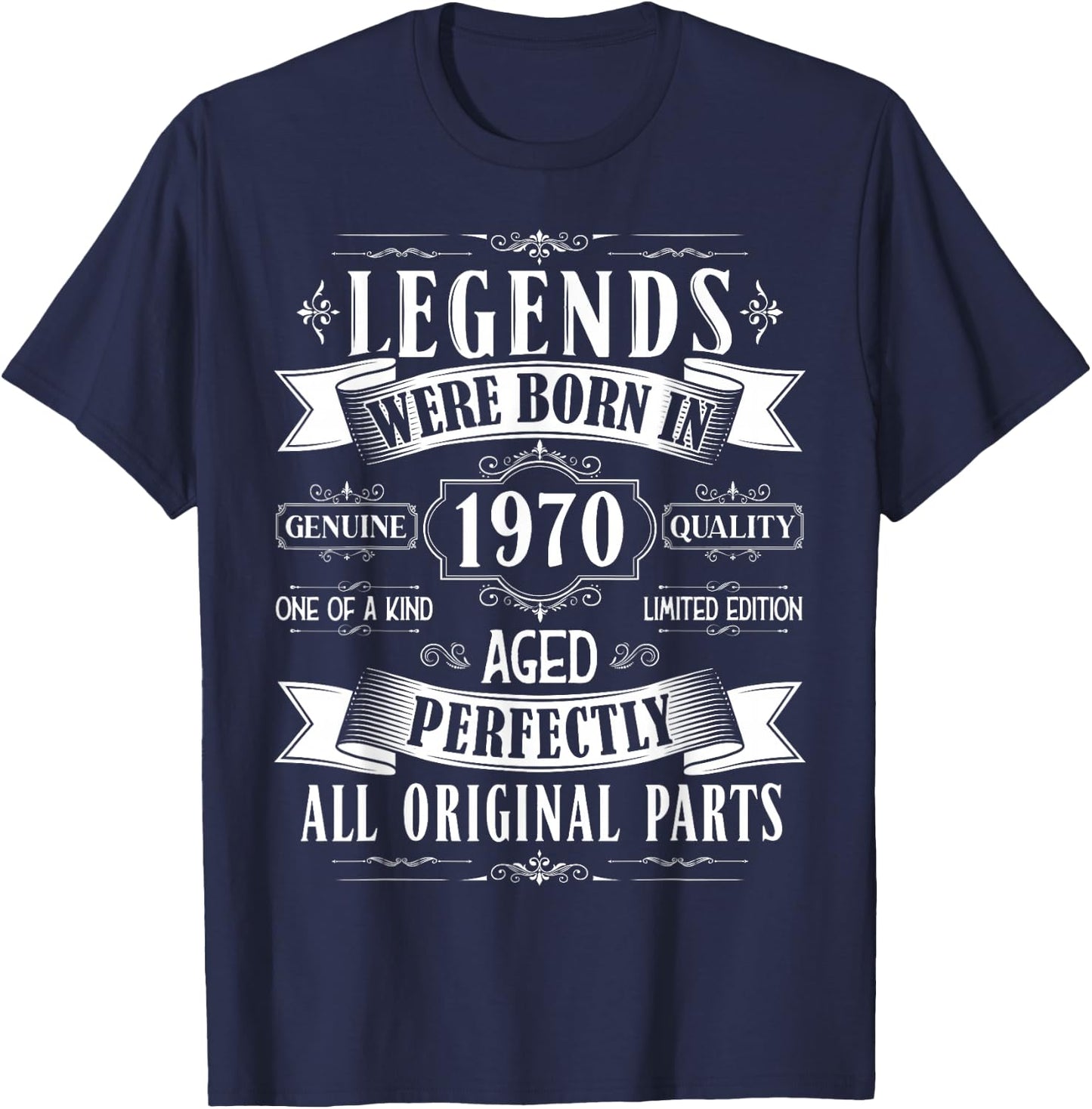 Legends Born in 1970 55th Birthday 55 Years Old Bday Men T-Shirt - T-Shirt | Navy
