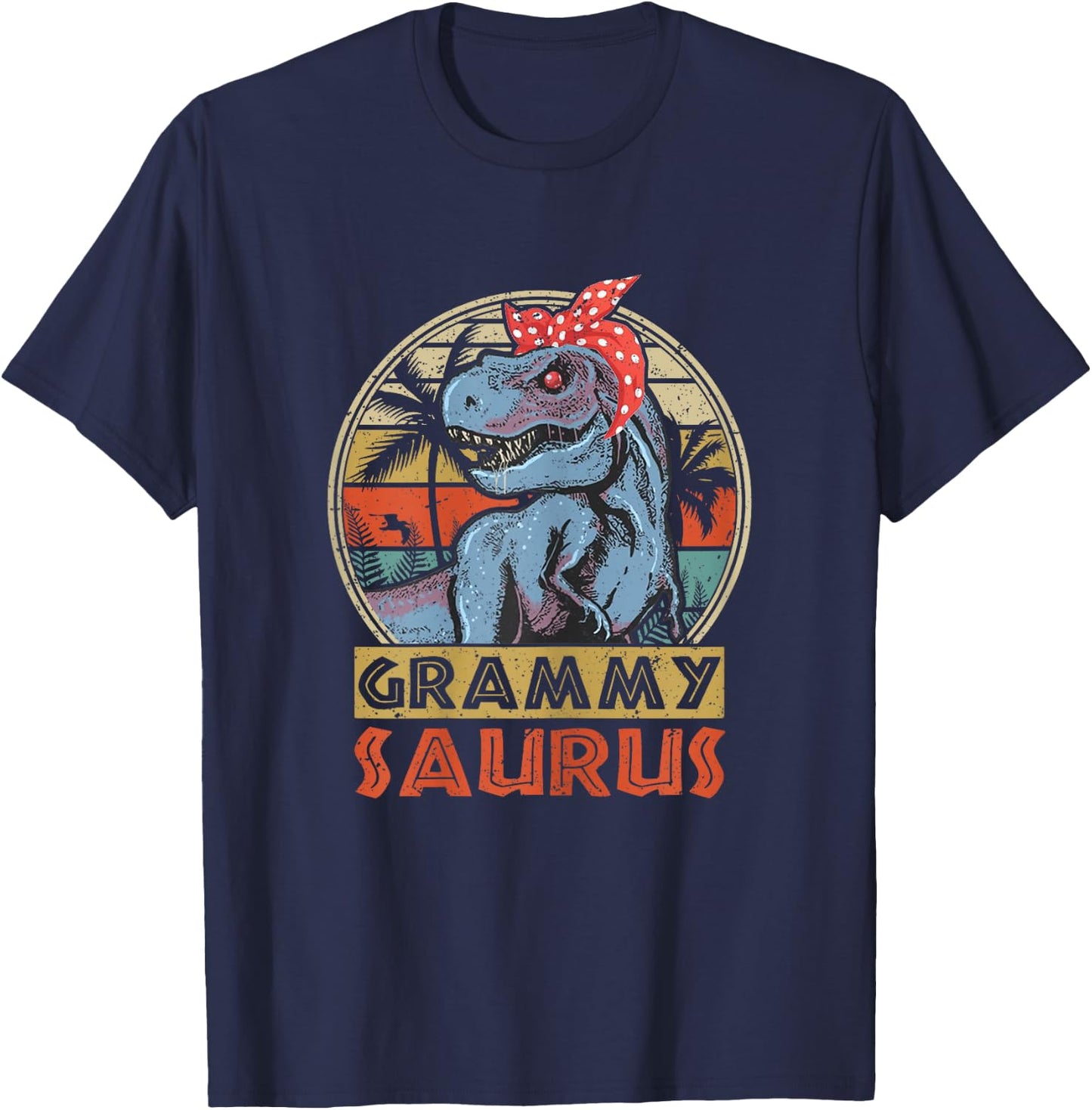 Grammysaurus T Rex Dinosaur Grammy Saurus Family Matching T-Shirt - T-Shirt | Navy