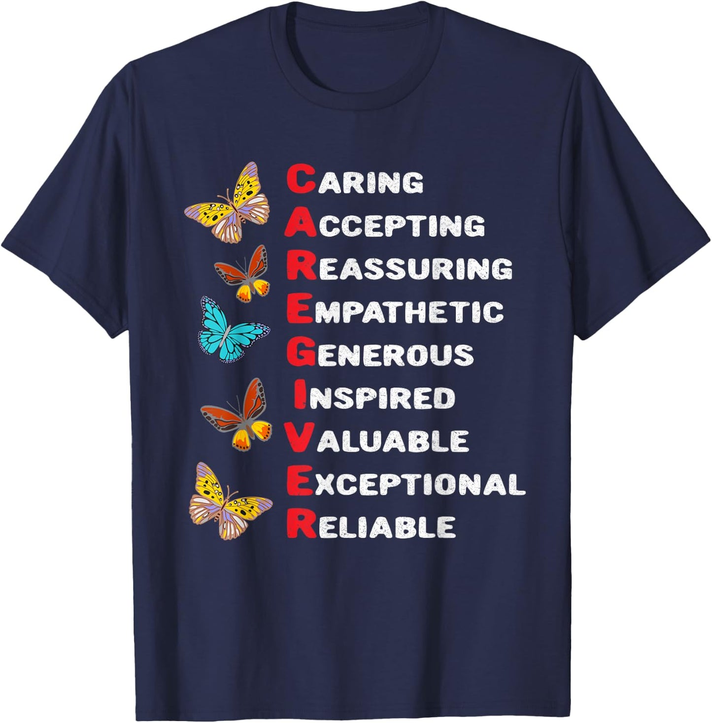 Patient Care Assistant Home Health Worker Caregiver T-Shirt - T-Shirt | Navy