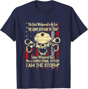 State Corrections Officer Shirt Thin Silver Line Gifts T-Shirt - T-Shirt | Navy