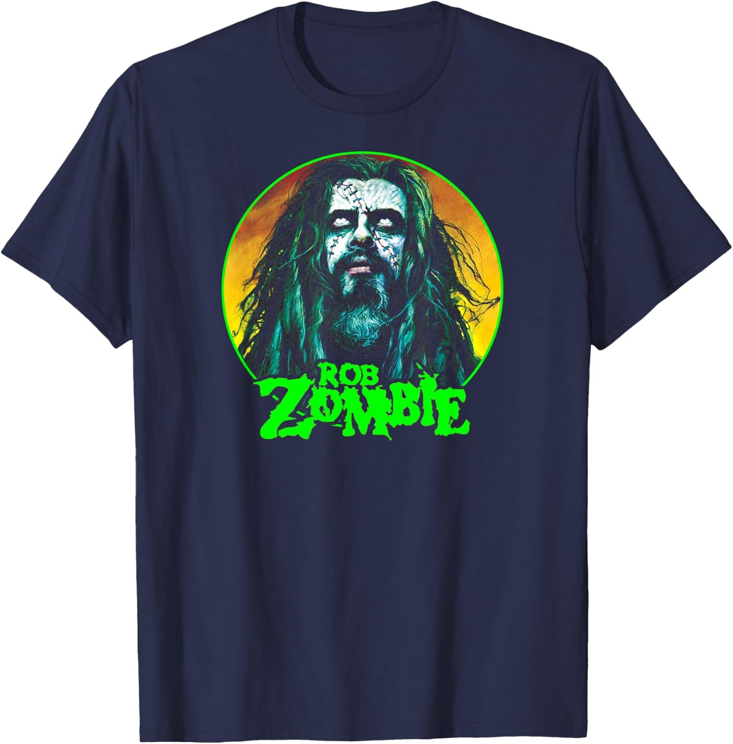 Rob Zombie – Circle Face T-Shirt - T-Shirt | Navy