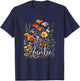 Gifts Co. Auntie Wildflowers Women Aunt Mother's Day Christmas Gardner , Female X-Small T-Shirt - T-Shirt | Navy