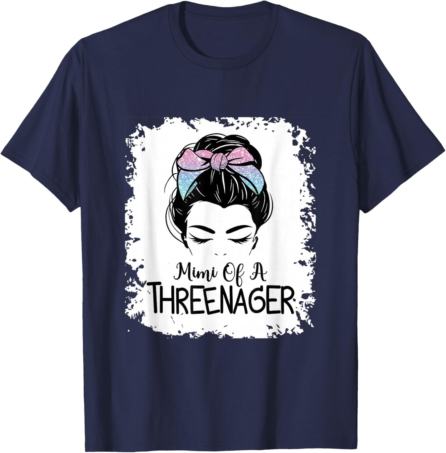 Mimi Of A Threenager Girl Mimi Birthday 3 Years T-Shirt - T-Shirt | Navy