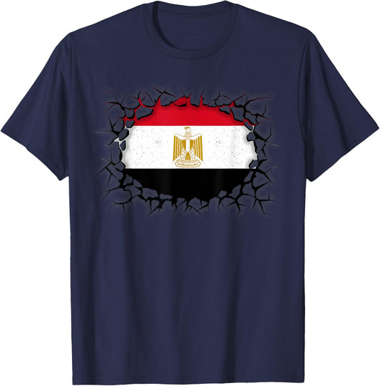Egypt Flag Graphic T-Shirt - T-Shirt | Navy