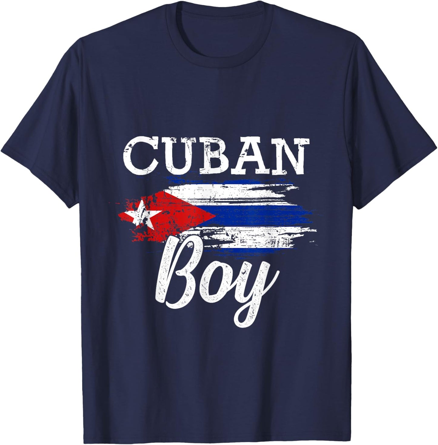 Funny Cuba Lover Graphic for Boys Men Kids Cuban T-Shirt - T-Shirt | Navy