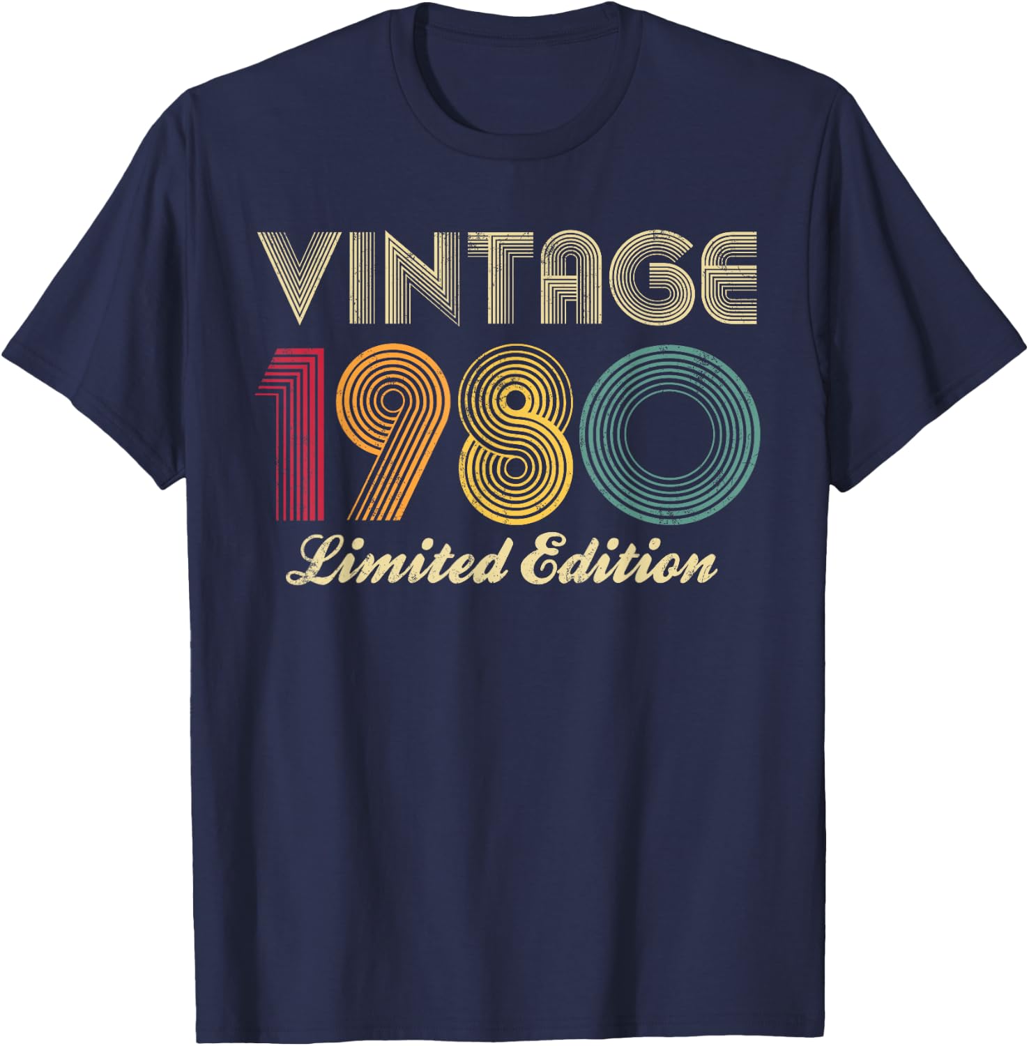 1980 45th Birthday Vintage Limited Edition 45 Years Old T-Shirt - T-Shirt | Navy