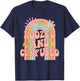 Boozed and Confused Groovy Rainbow Team Bride Bachelorette T-Shirt - T-Shirt | Navy