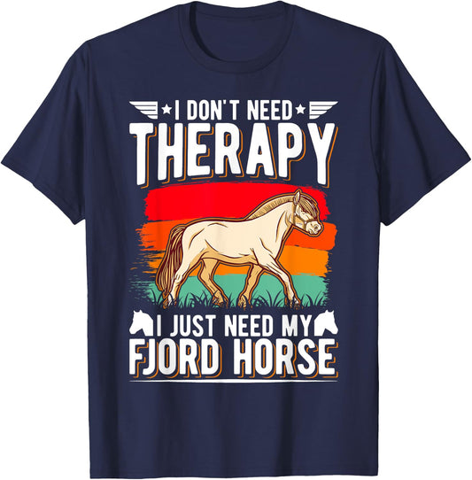 Fjord Horse Therapy Fjordi T-Shirt - T-Shirt | Navy
