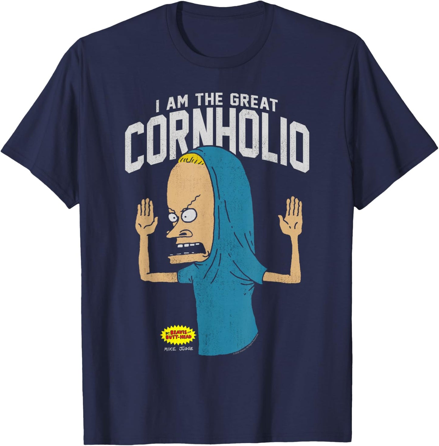 Beavis and Butt-Head I Am The Great Cornholio Small T-Shirt - T-Shirt | Navy