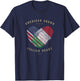 American Grown Italian Heart Love Italy Flag T-Shirt - T-Shirt | Navy