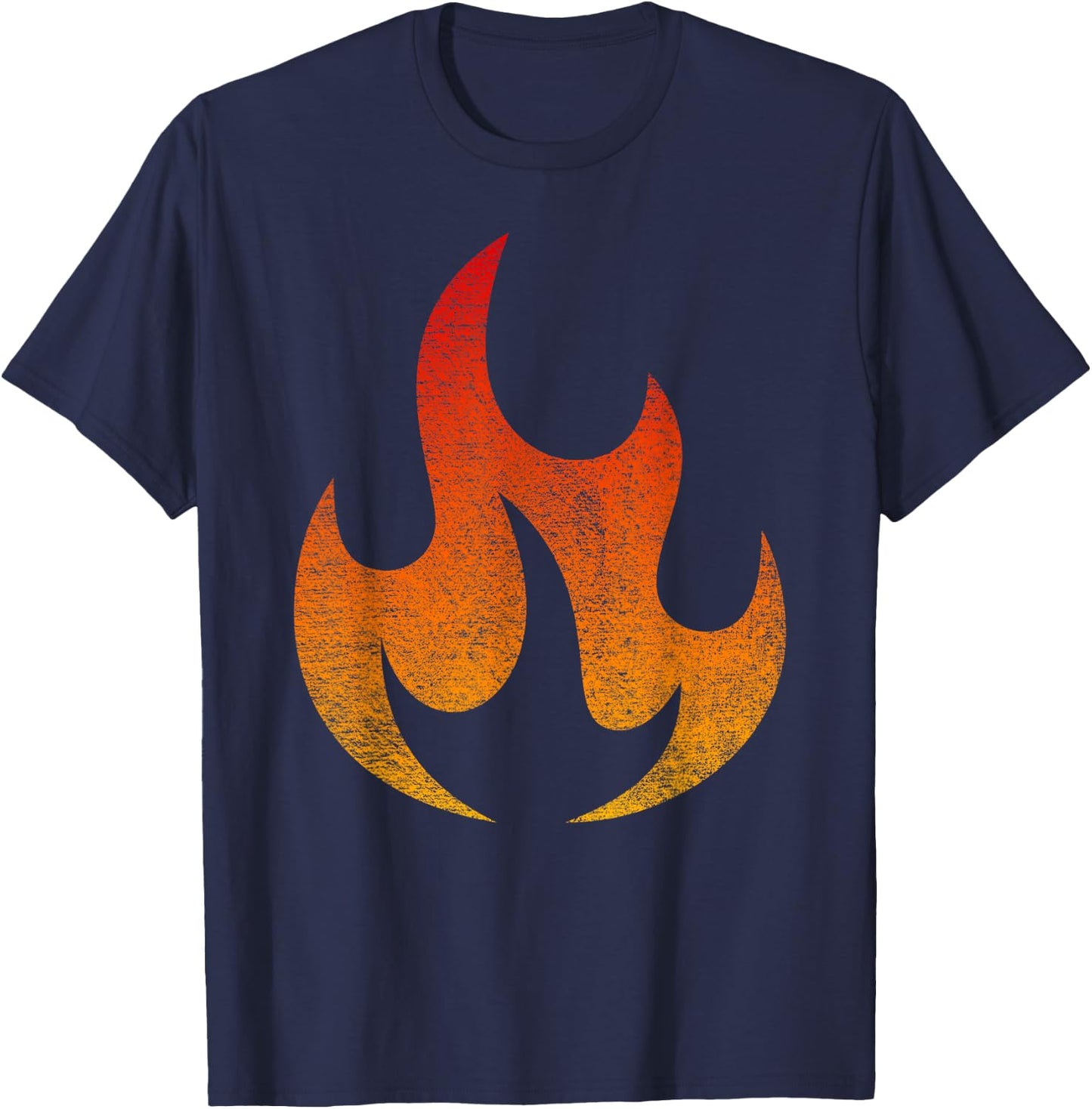 FIRE Flame Costume Halloween LIT Burning Flame T-Shirt - T-Shirt | Navy