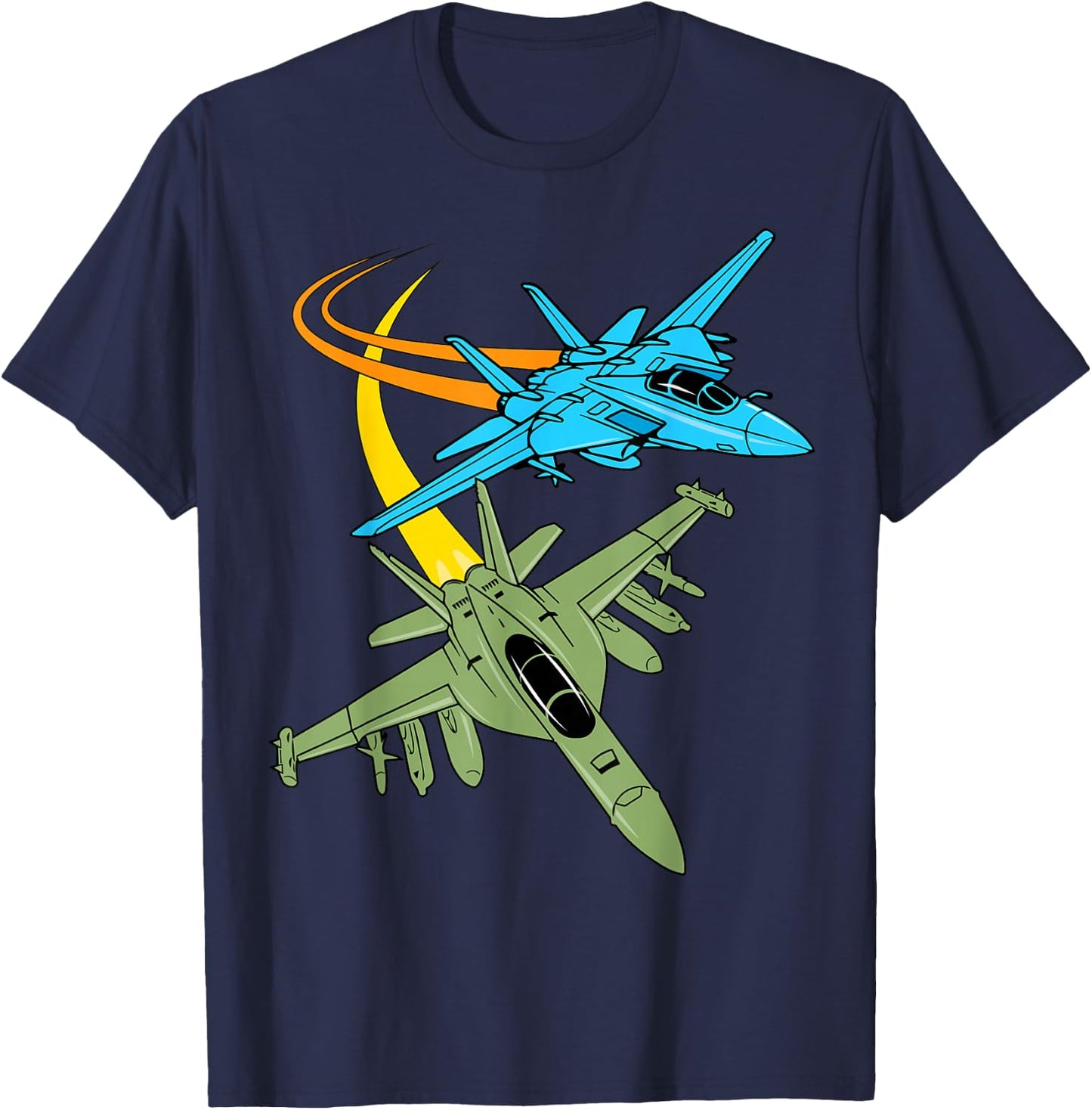 Fighter Jet Plane Future Pilot Aviation Airplanes Aircraft T-Shirt - T-Shirt | Navy