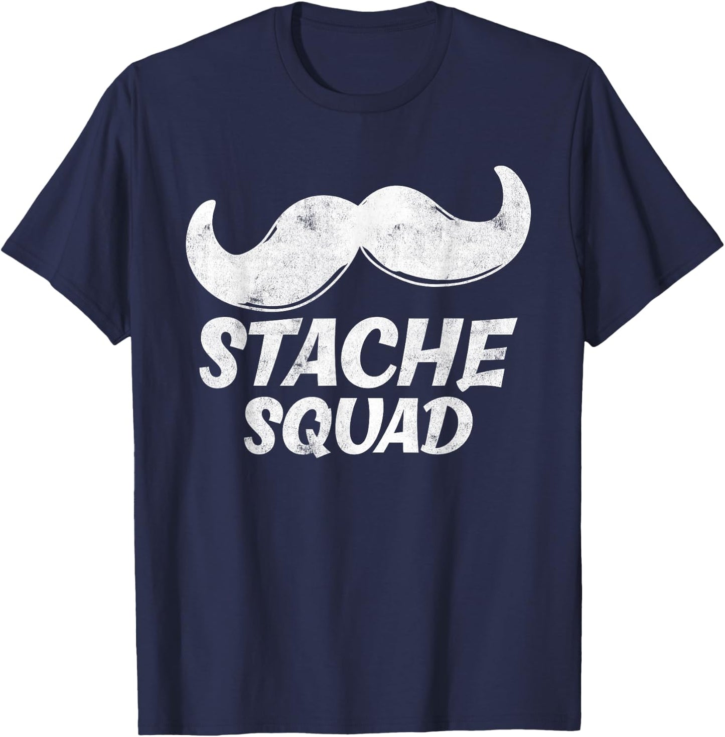 Stache Squad Mustache Group Costume Men Boy T-Shirt - T-Shirt | Navy