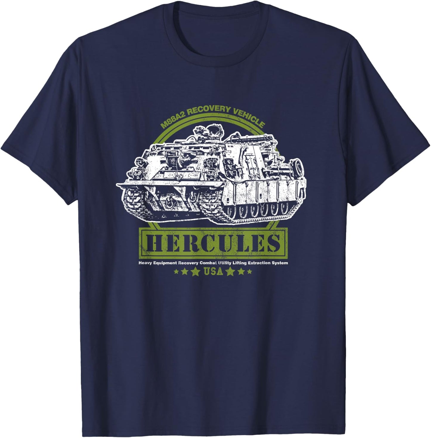 M88 Recovery Vehicle - M88A2 HERCULES ARV T-Shirt - T-Shirt | Navy