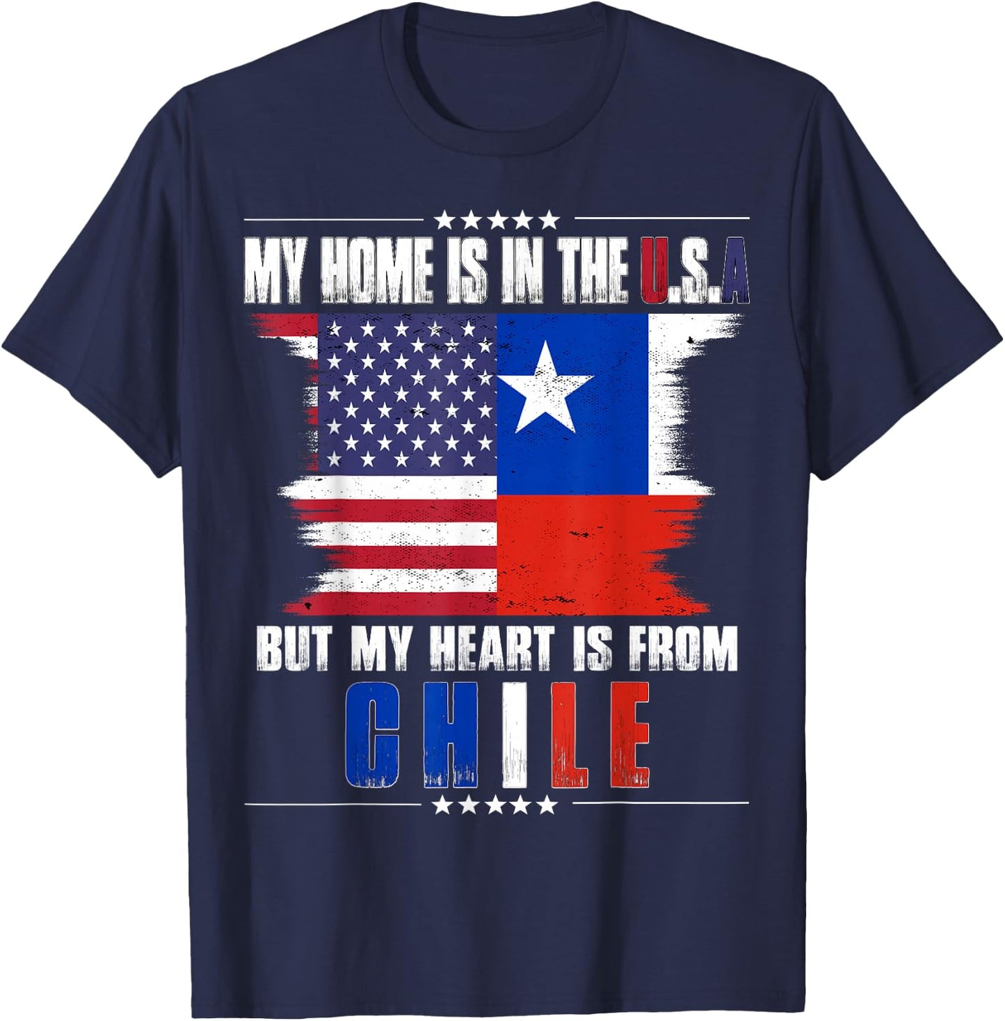 American Grown Patriot Chilean American from Chile T-Shirt - T-Shirt | Navy
