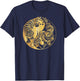 Yin yang tiger dragon gold T-Shirt - T-Shirt | Navy