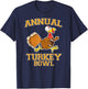 Annual Turkey Bowl Thanksgiving Football T-Shirt - T-Shirt | Navy
