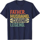 Father Husband Coding Legend Funny Software Programmer Dad T-Shirt - T-Shirt | Navy
