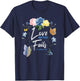 Christian Bible Verse Butterfly Flower 1 Corinthians 13:8 T-Shirt - T-Shirt | Navy