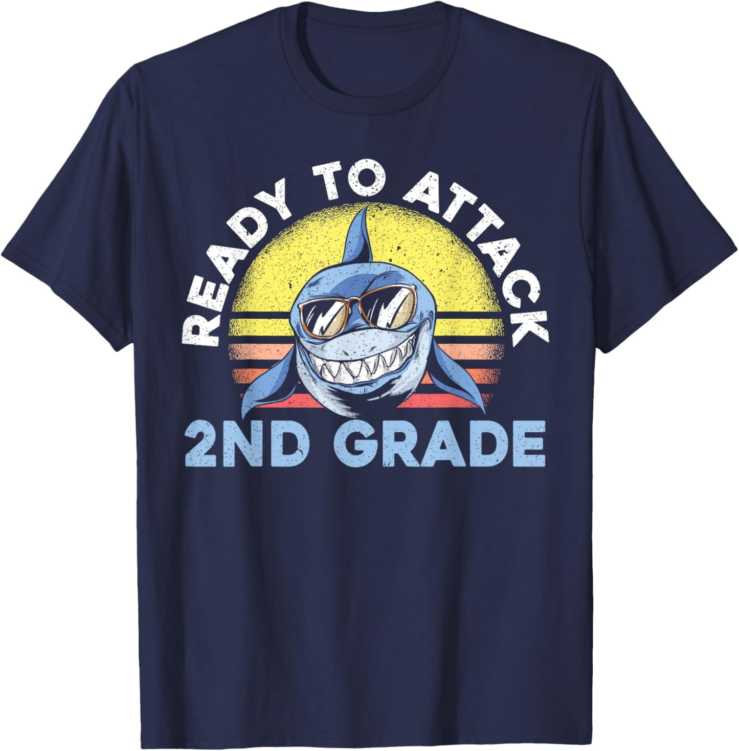 Ready To Attack 2nd Grade Cool First Day Of School T-Shirt - T-Shirt | Navy